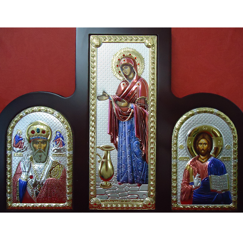 ICONS OF SAINT NICHOLAS / OLD WOMAN / CHRIST 29X39